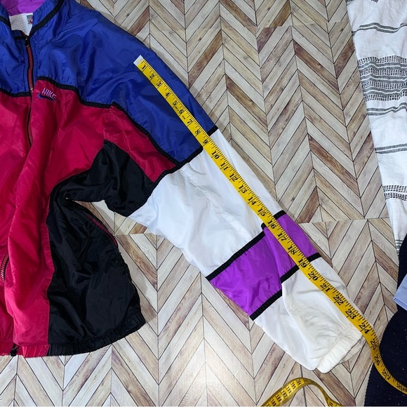 Vintage NIKE Colorblock Spellout Track Jacket Windbreaker‎ Full Zip Retro Sz LG - Picture 12 of 14